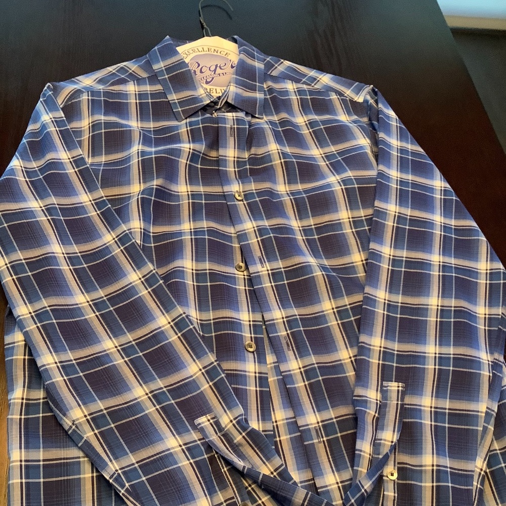 Blue Vince Long Sleeved Button Down Shirt